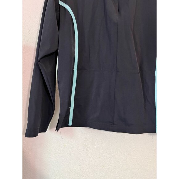 LBH Womens Lightweight Jogging Athletic Hooded Jacket Small Black Stretch Active - Picture 2 of 9